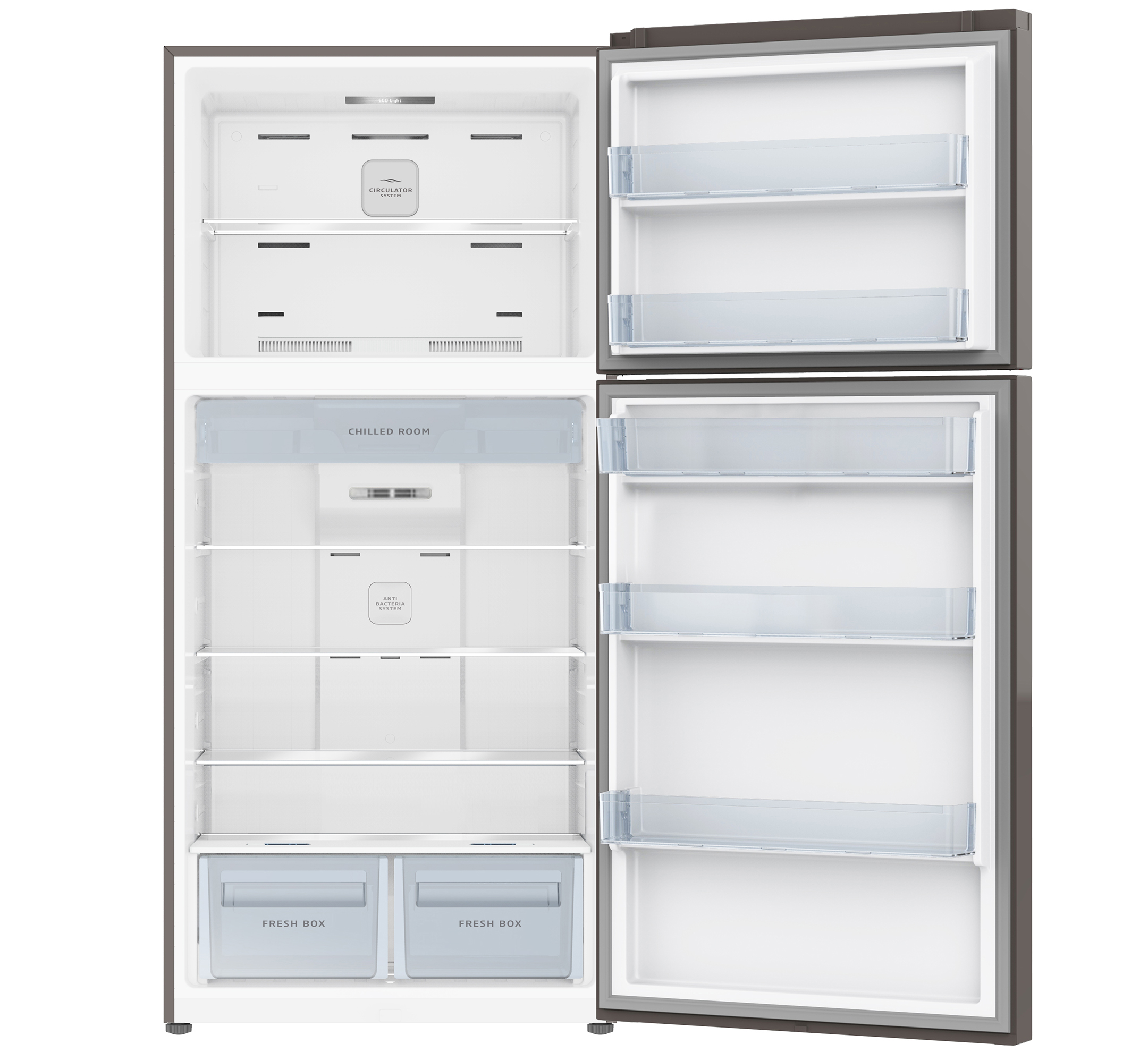 Refrigerator Double Door Model No. GR800KS Open