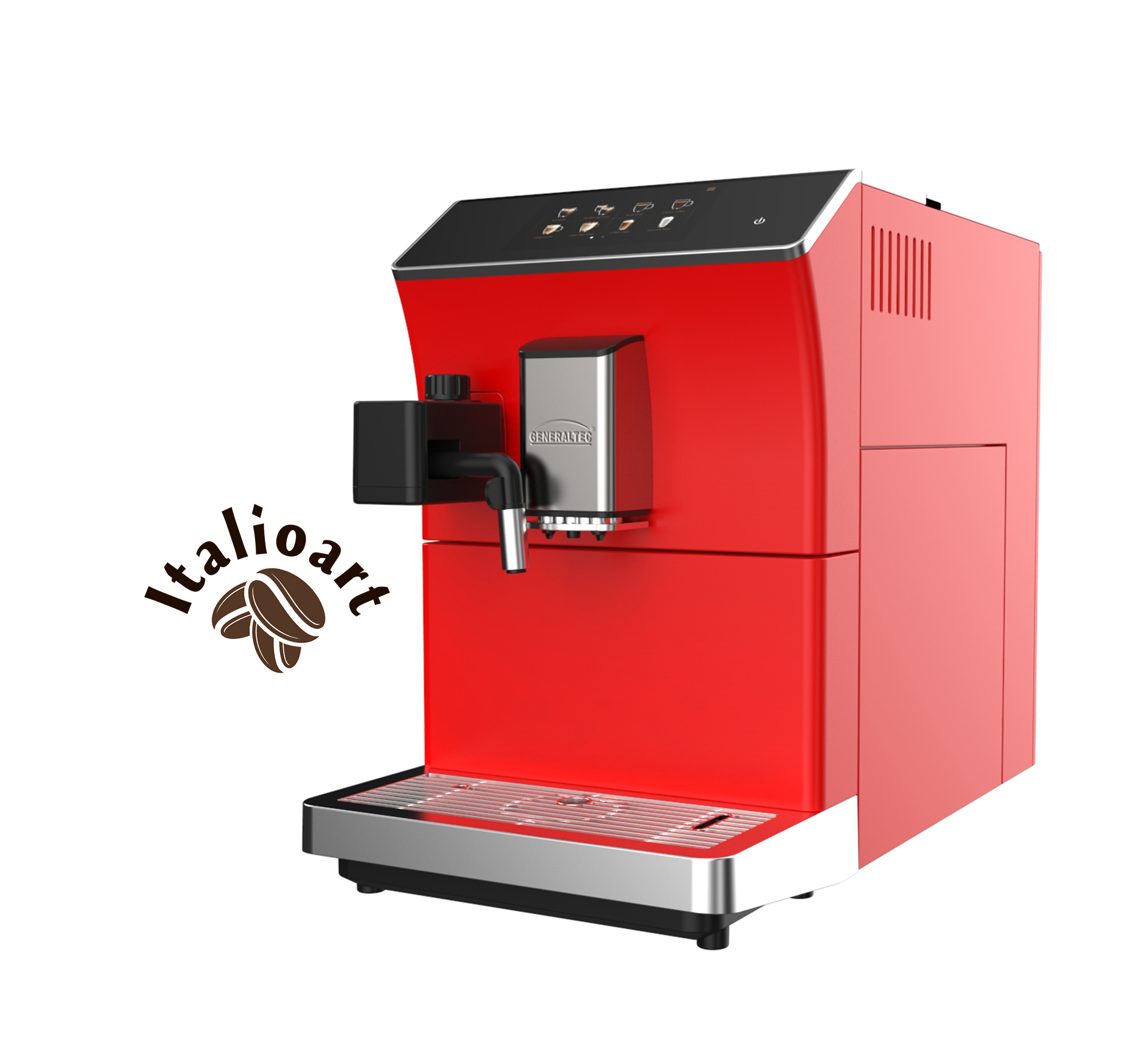 ماكينة صنع القهوة الأوتوماتيكية بالكامل جنرال تيك موديل رقم. GCM5000TC (احمر)