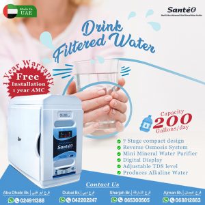 So Safe Santeo 7 Stage Reverse Osmosis System Produces Alkaline water - 200 Gallon per Day - Model Number S21-7200UV EN