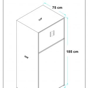 Generaltec Refrigerator Double Door Model No. GR900KS Dimensions